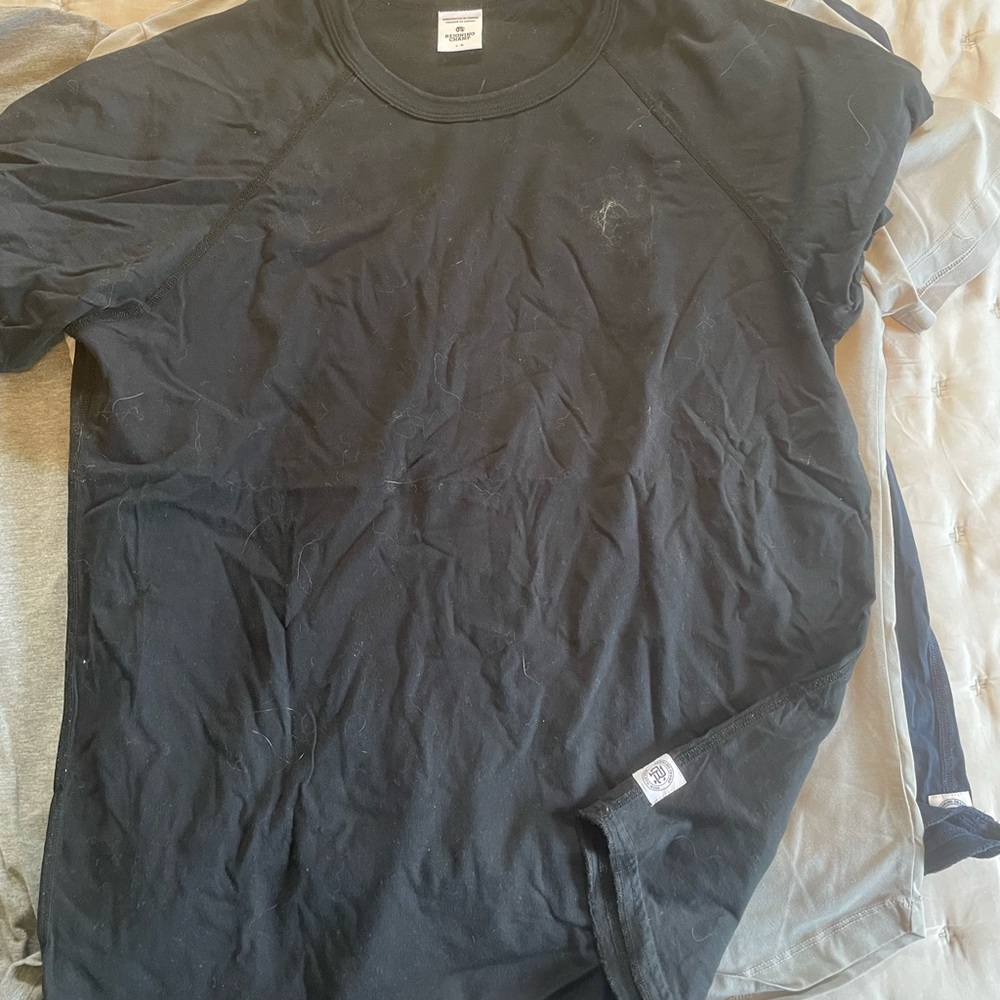 Reigning Champ Black Short Sleeve raglan Tee